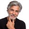 Men's Gray Short Hairpiece for Middle-Aged and Elderly – Natural Volume with Non-Stick Appearance