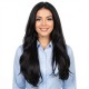 Fiber Hairpiece Women's Topper | Long Curly Graduated Side Bangs Volume Add-on