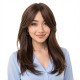 Fiber Hairpiece Women's Topper | Long Curly Graduated Side Bangs Volume Add-on