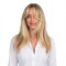 Fiber Hairpiece Women's Topper | Long Curly Graduated Side Bangs Volume Add-on