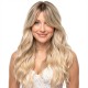 Fiber Hairpiece Women's Topper | Long Curly Graduated Side Bangs Volume Add-on