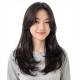 Fiber Hairpiece Women's Topper | Long Curly Graduated Side Bangs Volume Add-on