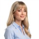Fiber Hairpiece Women's Topper | Long Curly Graduated Side Bangs Volume Add-on