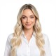 Fiber Hairpiece Women's Topper | Long Curly Graduated Side Bangs Volume Add-on