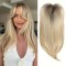 Synthetic Long Wavy Color-Gradient Lace Front Hairpiece for Women - Natural Breathable Volumizing Hair Extension Block