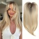 Synthetic Long Wavy Color-Gradient Lace Front Hairpiece for Women - Natural Breathable Volumizing Hair Extension Block