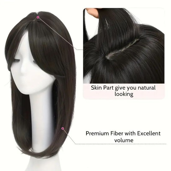Synthetic Long Wavy Color-Gradient Lace Front Hairpiece for Women - Natural Breathable Volumizing Hair Extension Block