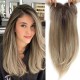 Synthetic Long Wavy Color-Gradient Lace Front Hairpiece for Women - Natural Breathable Volumizing Hair Extension Block