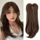 Synthetic Long Wavy Color-Gradient Lace Front Hairpiece for Women - Natural Breathable Volumizing Hair Extension Block