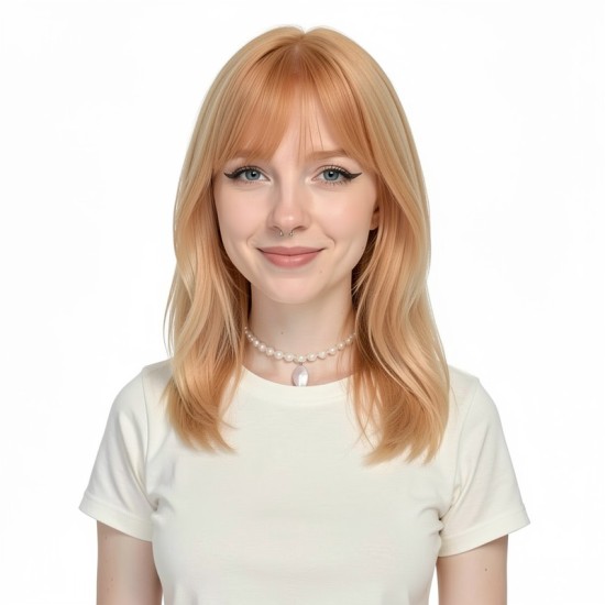 Women's Long Hair Gradient Graduated Bangs Natural Breathable Fibre Hair Extensions Clip-in Topper