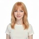 Women's Long Hair Gradient Graduated Bangs Natural Breathable Fibre Hair Extensions Clip-in Topper