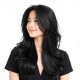 Women's Long Hair Gradient Graduated Bangs Natural Breathable Fibre Hair Extensions Clip-in Topper