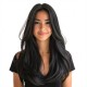 Women's Long Hair Gradient Graduated Bangs Natural Breathable Fibre Hair Extensions Clip-in Topper