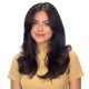 Women's Long Hair Gradient Graduated Bangs Natural Breathable Fibre Hair Extensions Clip-in Topper