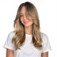 Women's Long Hair Gradient Graduated Bangs Natural Breathable Fibre Hair Extensions Clip-in Topper