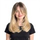 Women's Long Hair Gradient Graduated Bangs Natural Breathable Fibre Hair Extensions Clip-in Topper