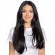Women's Long Hair Gradient Graduated Bangs Natural Breathable Fibre Hair Extensions Clip-in Topper