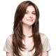 Women's Long Hair Gradient Graduated Bangs Natural Breathable Fibre Hair Extensions Clip-in Topper