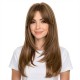 Women's Long Hair Gradient Graduated Bangs Natural Breathable Fibre Hair Extensions Clip-in Topper