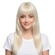 Women's Long Hair Gradient Graduated Bangs Natural Breathable Fibre Hair Extensions Clip-in Topper