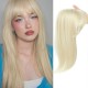 Women's Graduated Curtain Bangs Lace Front Hair System for Hairline Repair, Synthetic Long Curly Hairpiece, Breathable Natural Volume Adder