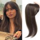 Women's Graduated Curtain Bangs Lace Front Hair System for Hairline Repair, Synthetic Long Curly Hairpiece, Breathable Natural Volume Adder