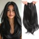Women's Graduated Curtain Bangs Lace Front Hair System for Hairline Repair, Synthetic Long Curly Hairpiece, Breathable Natural Volume Adder