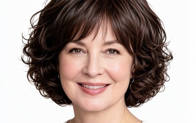 Short Curly Synthetic Wig for a Chic Mom Look