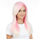 Women's Long Wavy Pink Wig | Men's Pink Wig Cap