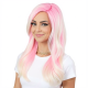 Women's Long Wavy Pink Wig | Men's Pink Wig Cap