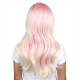 Women's Long Wavy Pink Wig | Men's Pink Wig Cap