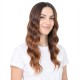 Women's Lace Headpiece | Gradient Brown Long Curly Hair | Large Wave Design