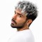 Men's Short Hair Wig, Mixed Color Textured Fluffy Straight Style, Stylish Synthetic Fiber Headpiece