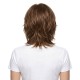 Men's Brown Synthetic Layered Mid-Length Wig Topper for Daily Wear - Natural Short Style