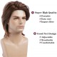 Men's Fashion Mid-Length Synthetic Wig in Brown with Layered Styling