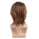 Men's Fashion Mid-Length Synthetic Wig in Brown with Layered Styling
