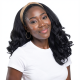 New Ice Silk Long Wavy Hair Extension | Thick Black Tapered Ends | Voluminous Natural Curly Hair Cap