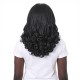 New Ice Silk Long Wavy Hair Extension | Thick Black Tapered Ends | Voluminous Natural Curly Hair Cap