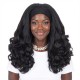 New Ice Silk Long Wavy Hair Extension | Thick Black Tapered Ends | Voluminous Natural Curly Hair Cap