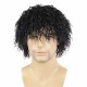 Men's and Women's Curly Wig with Tin Foil Perm Style, Full Head Synthetic Short Curly Hairpiece