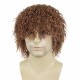 Men's and Women's Curly Wig with Tin Foil Perm Style, Full Head Synthetic Short Curly Hairpiece