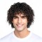 Men's and Women's Curly Wig with Tin Foil Perm Style, Full Head Synthetic Short Curly Hairpiece