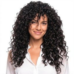 French Long Curly Hair | Spring Curl Bangs Wig Cap