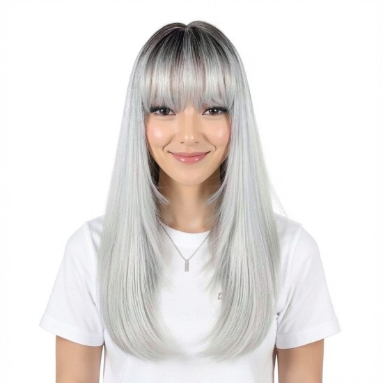 Women's Highlight High Temperature Silk Straight and Wavy Wig Cap