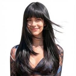 Women's Highlight High Temperature Silk Straight and Wavy Wig Cap