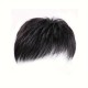 Men's Short Natural Invisible Hair Pieces, Thin Light Weft Topper, Curled Textured Topper for Short Hair