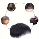 Men's Short Natural Invisible Hair Pieces, Thin Light Weft Topper, Curled Textured Topper for Short Hair