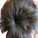 Men's Short Natural Invisible Hair Pieces, Thin Light Weft Topper, Curled Textured Topper for Short Hair