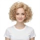 Fashionable Gold Short Curly Hair | Synthetic Curly Hair Cap