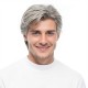 Men's Wigs | Stylish Voluminous Short Hair | Grey Synthetic Cap